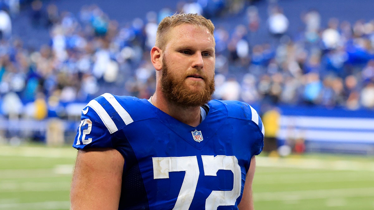 Braden Smith leaves the football field