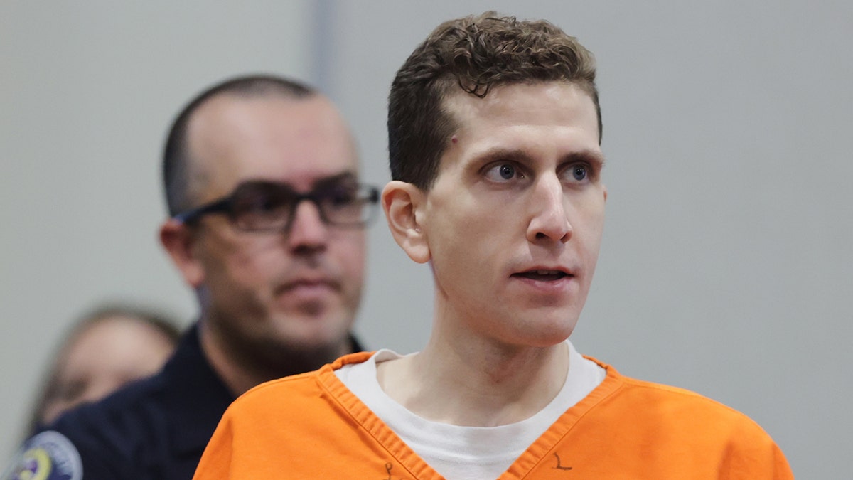 Bryan Kohberger in a prison uniform at his sentencing.