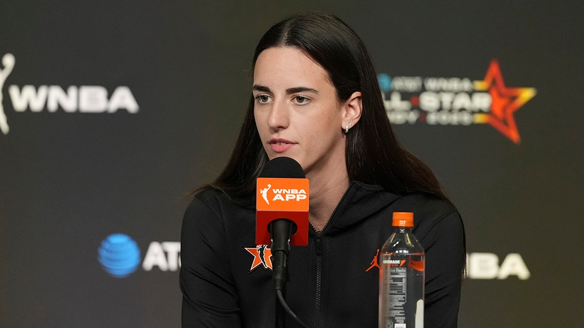 Caitlin Clark speaks at press conference