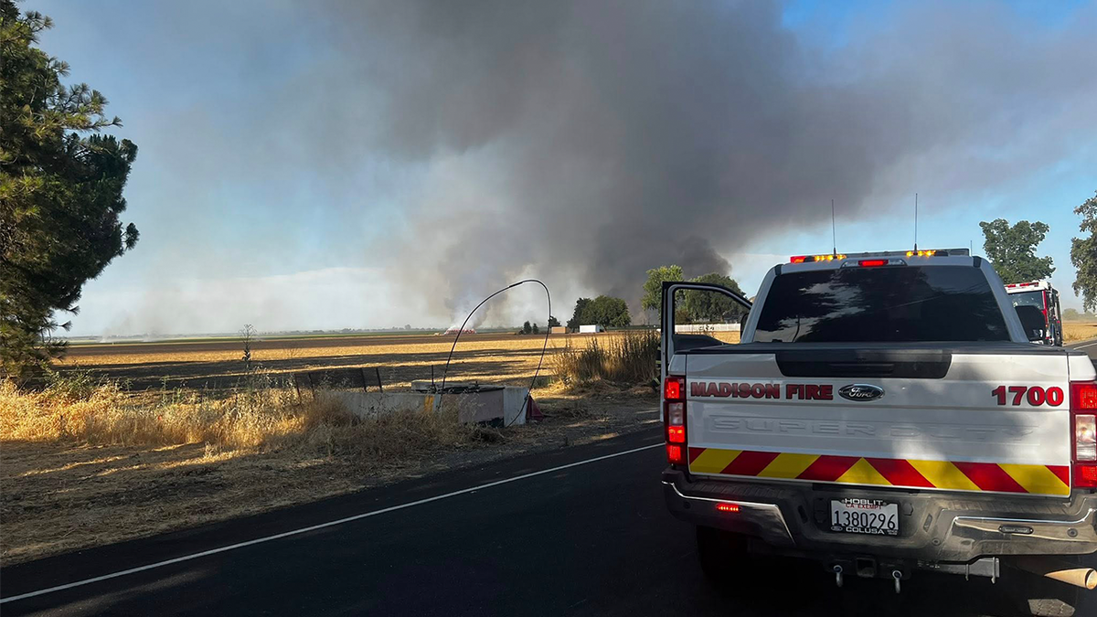 Fire at a fireworks facility.
