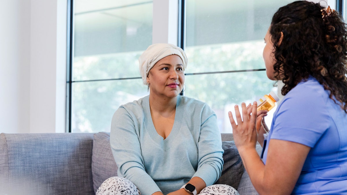 Cancer patient at doctor