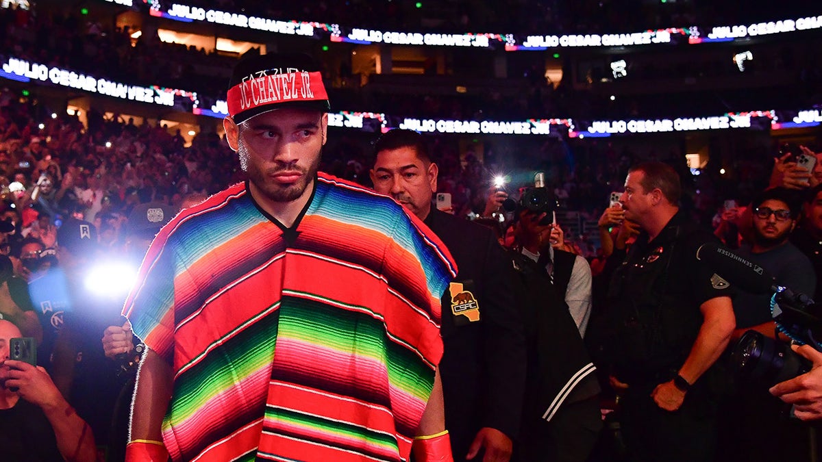 Julio Cesar Chavez Jr. walks out