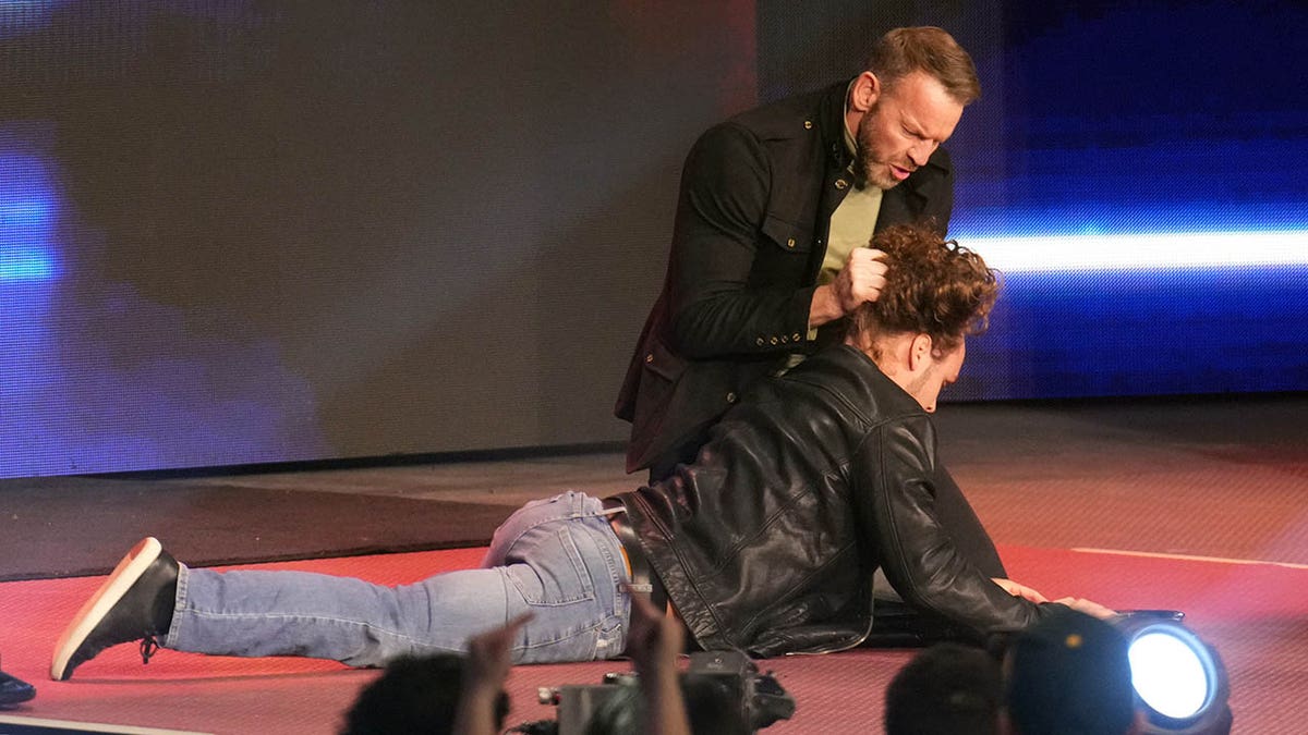 Christian Cage thumps up Jack Pery