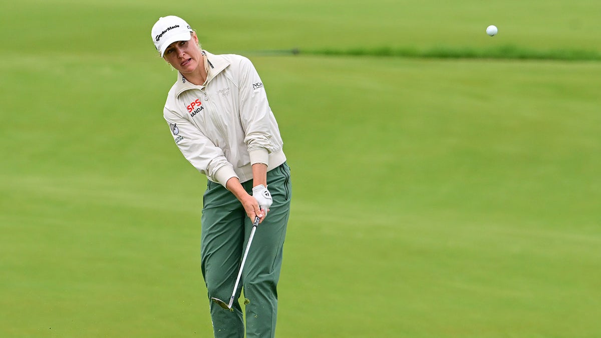 Charley Hull playing a pitch shot