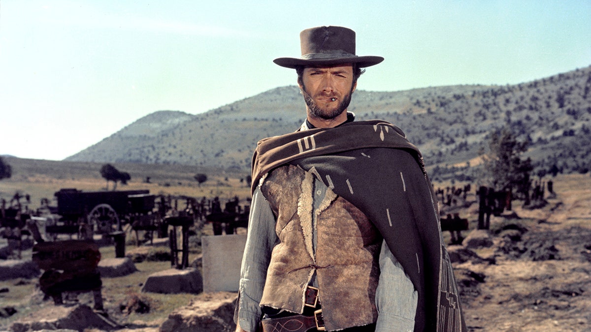 Clint Eastwood in costume on the wild west.