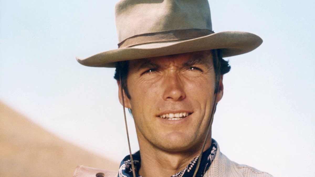actor clint eastwood on TV set