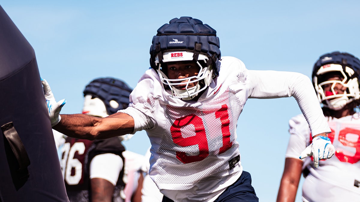 Corey Adams at practice