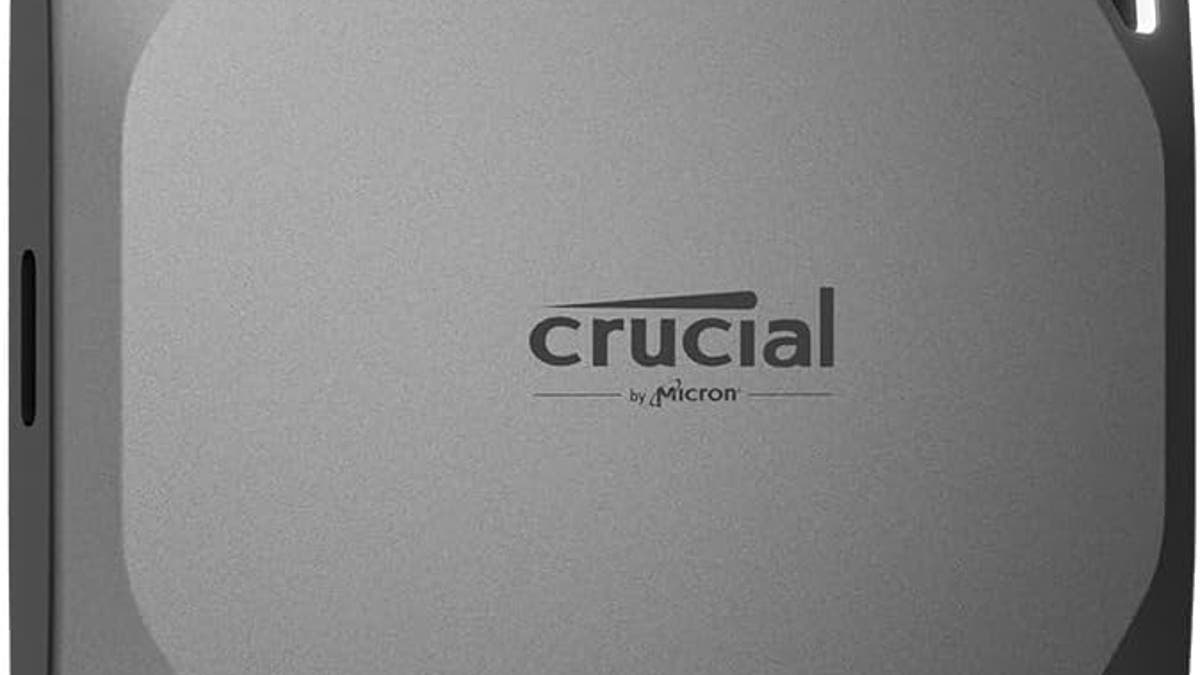 Slip this external drive into your backpack for on-the-go storage.