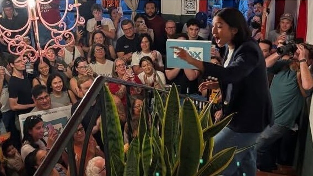 Deja Foxx, a Democratic congressional candidate in the special election in Arizona's 7th Congressional District, campaigns on June 28, 2025.