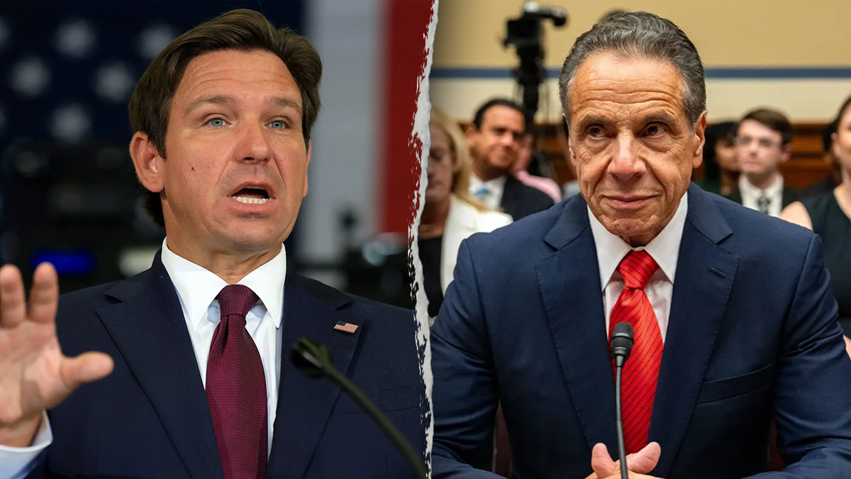 Governor Ron DeSantis and former Governor Andrew Cuomo.