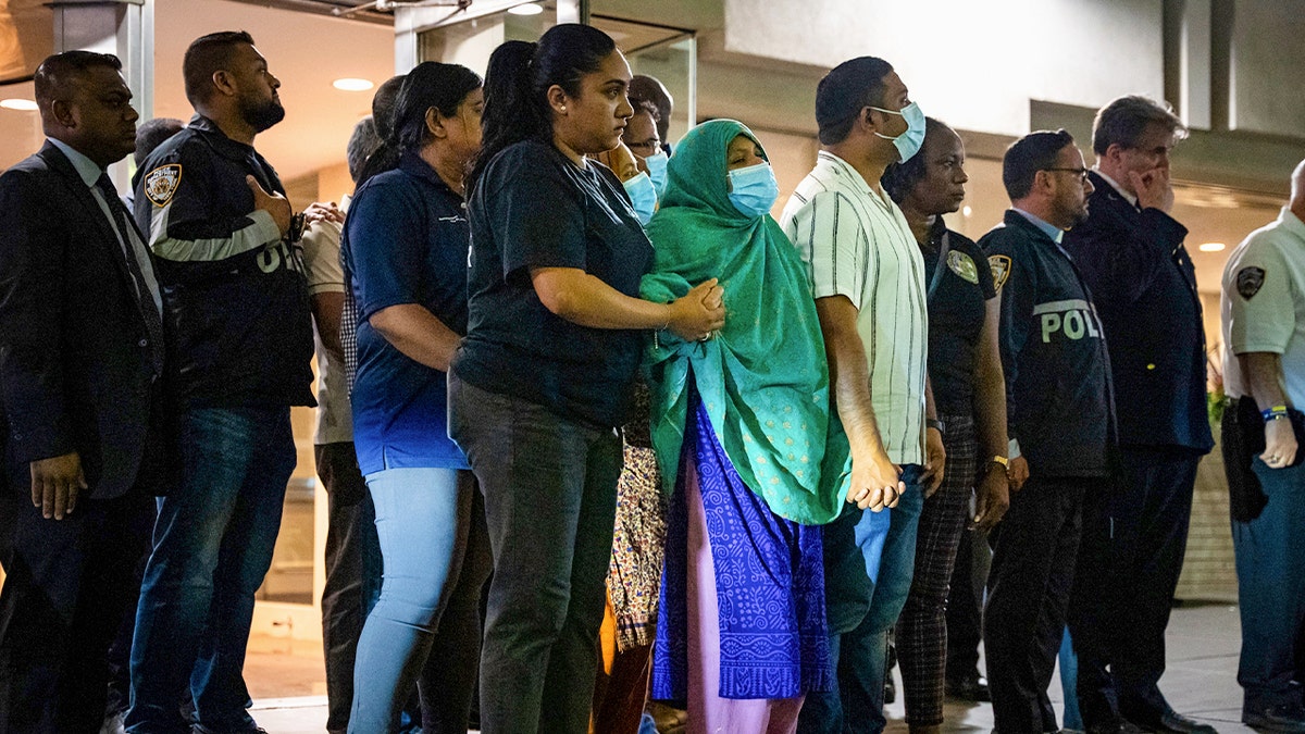 Family and friends of slain NYPD officer Didarul Islam attend his dignified transfer