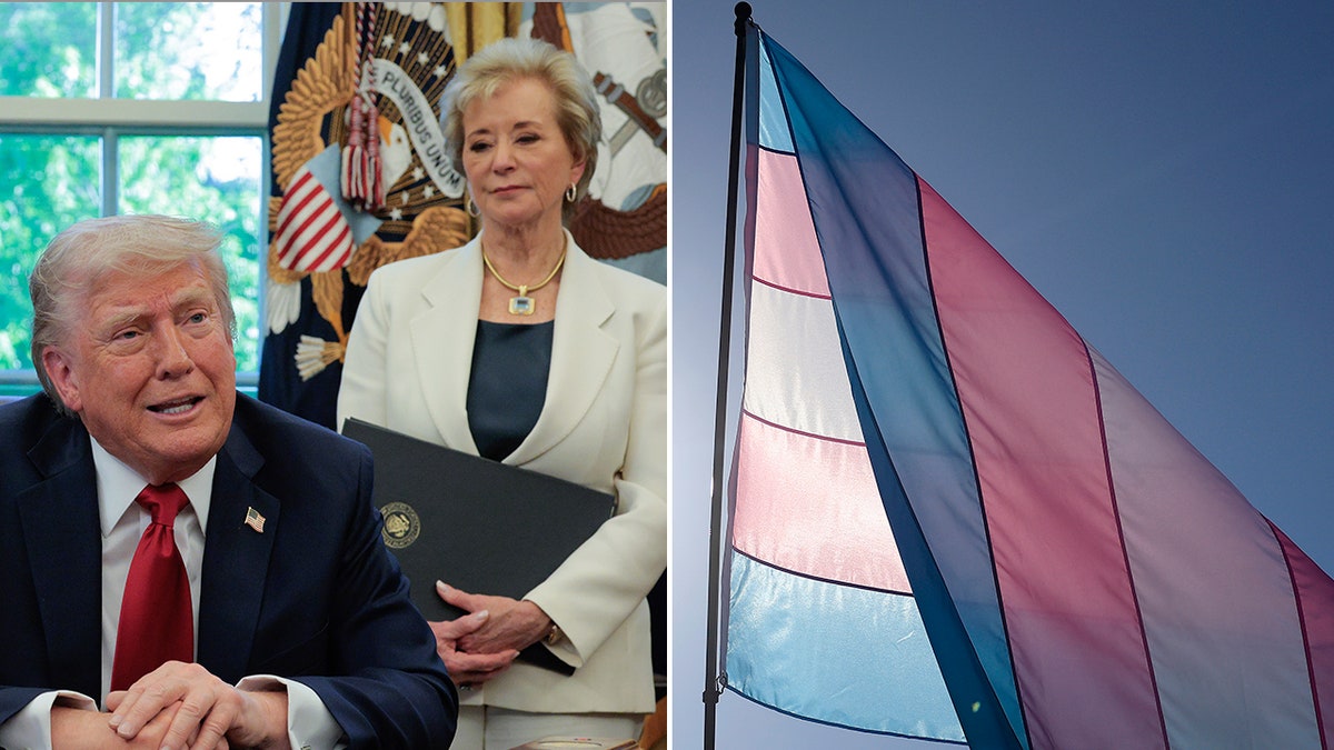 Donald Trump, Linda McMahon and a trans flag
