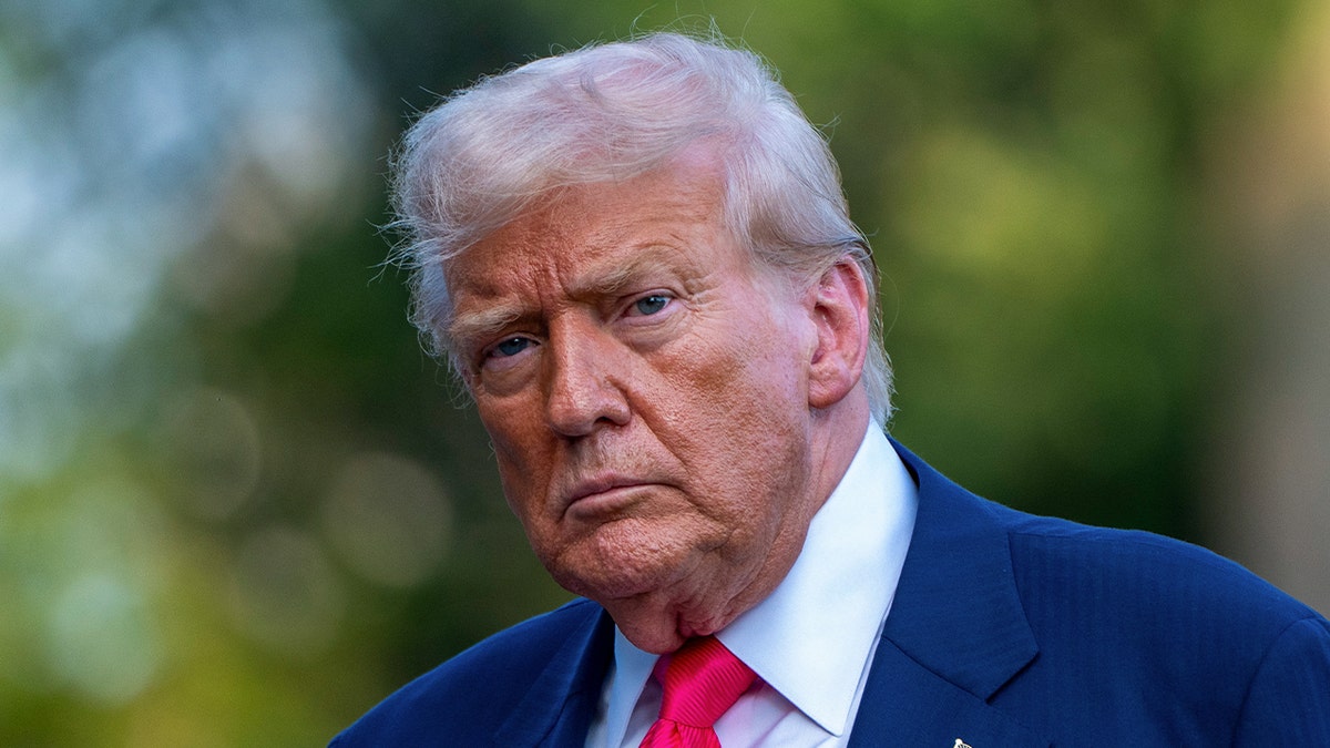 Trump on the southern lawn of the White House