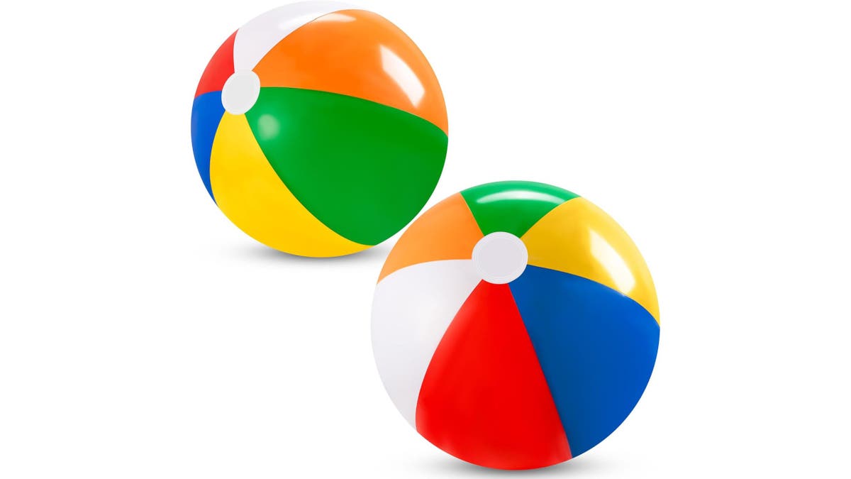 Beach balls are an easy, fun way to keep your kids entertained.