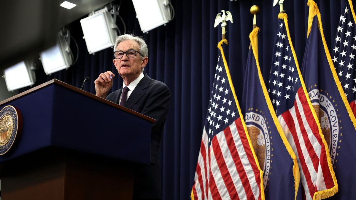 The president of the Federal Reserve Board, Jerome Powell, is expressed following the meeting of the Federal Committee of the Open Market.