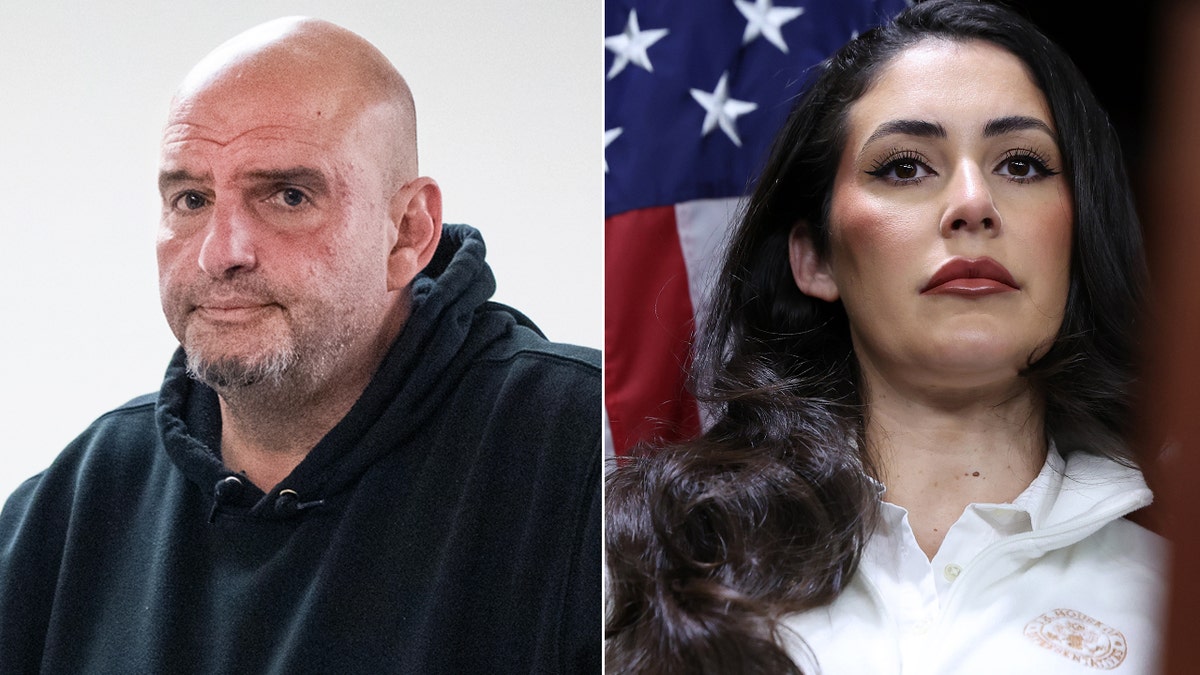 Left: Sen. John Fetterman; Right: Rep. Anna Paulina Luna