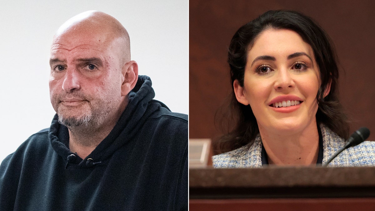 Left: Sen. John Fetterman; Right: Rep. Anna Paulina Luna