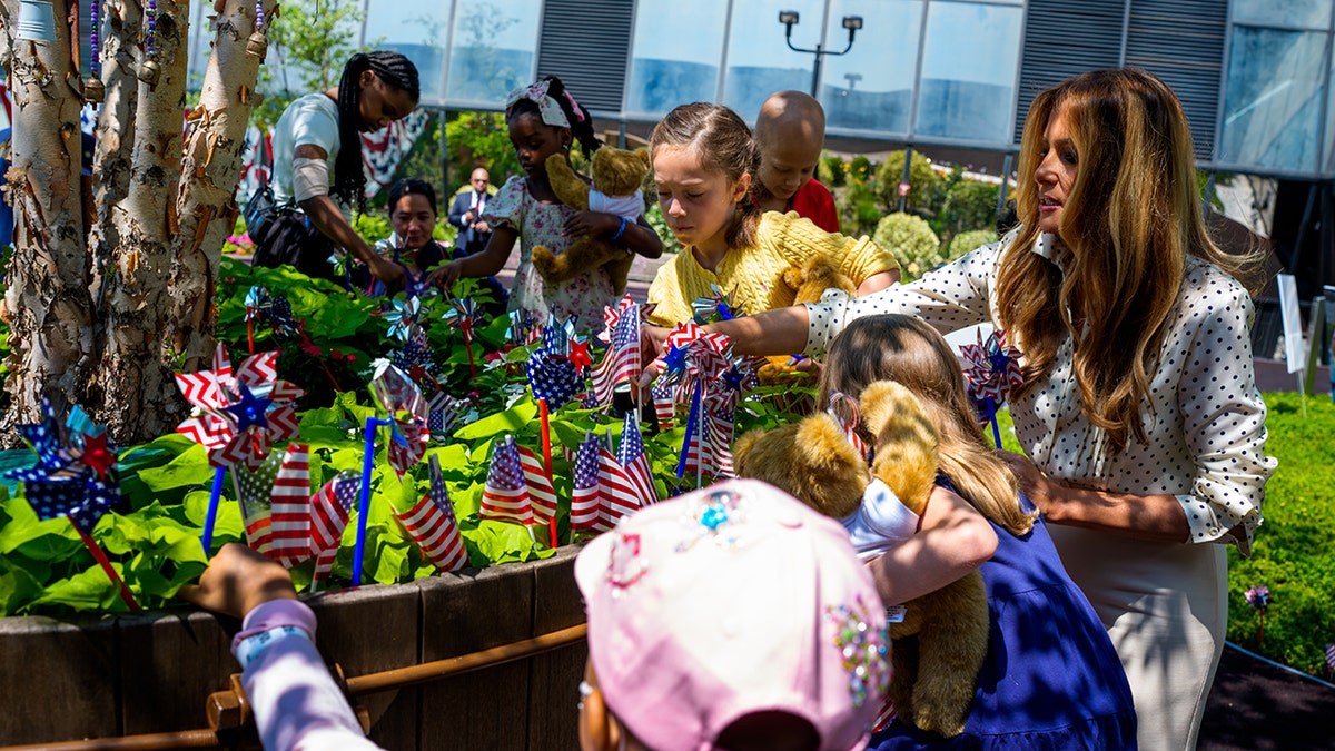 First Lady Melania Trump Visits Children's National Hospital In Washington