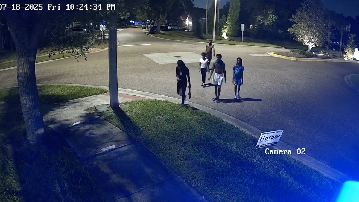Minors walking down street