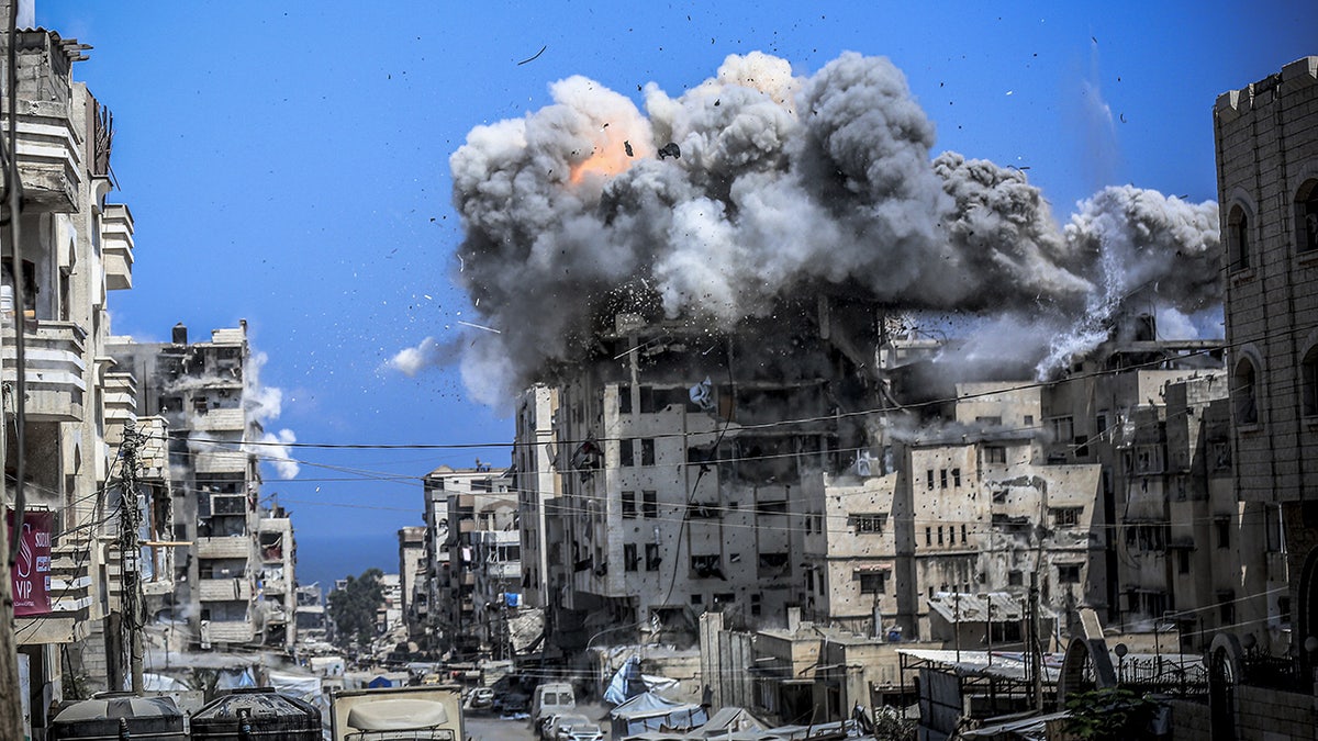Damage to Gaza City air strikes