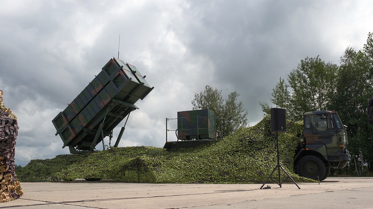 A Patriot system received by Ukraine is seen on the Day of Ukrainian Air Force on August 4, 2024 in Unspecified, Ukraine. At the event for the Day of Ukrainian Air Force with the participation of President of Ukraine Volodymyr Zelenskyi, the first General Dynamics F-16 Fighting Falcons received by Ukraine were demonstrated.