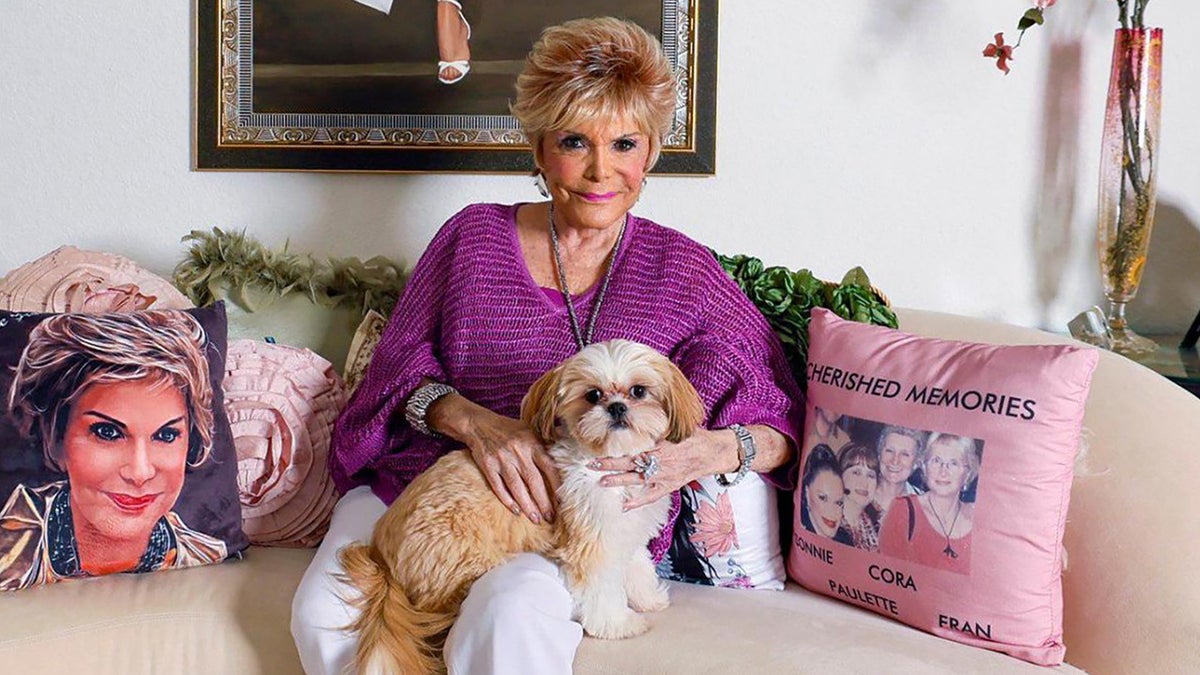Connie Francis with her dog
