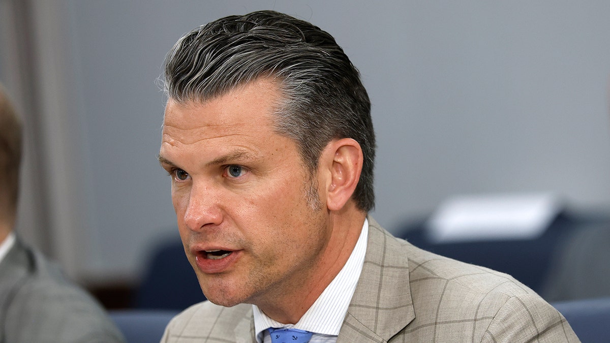 U.S. Secretary of Defense Pete Hegseth speaks