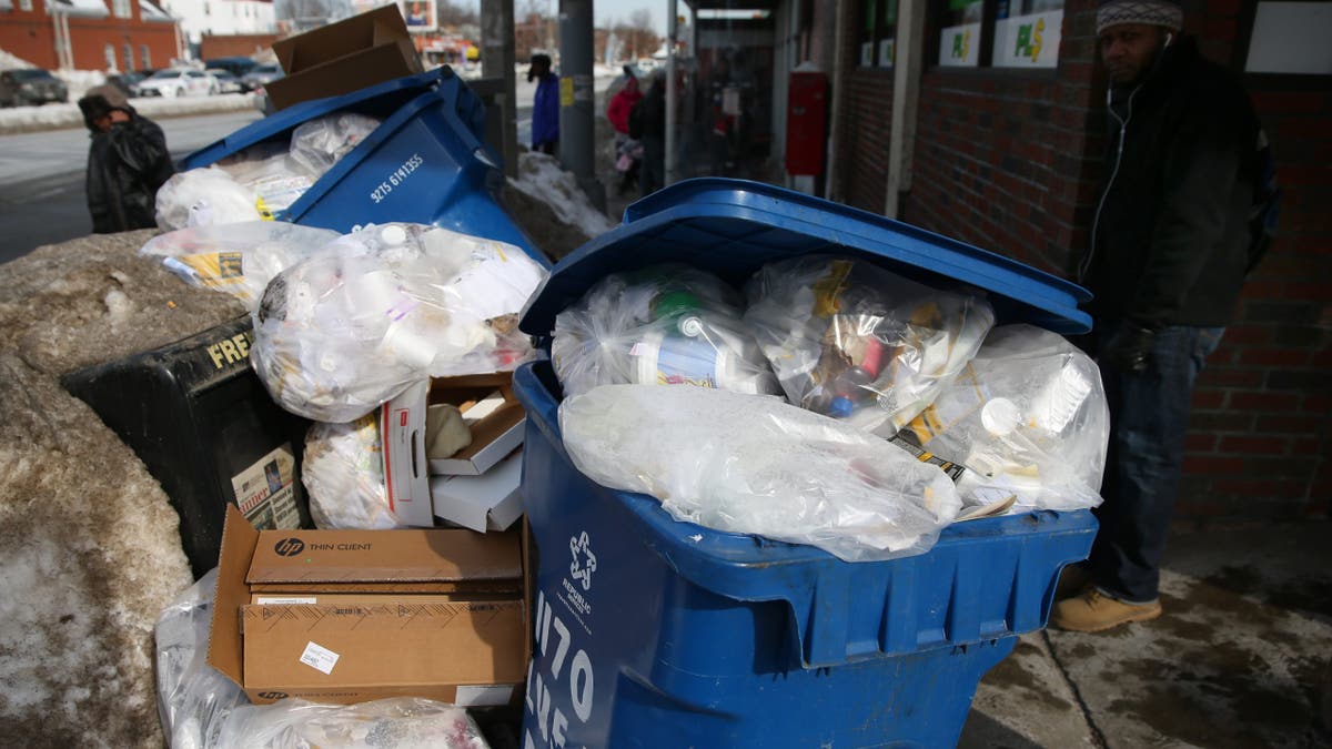 Boston trash piles