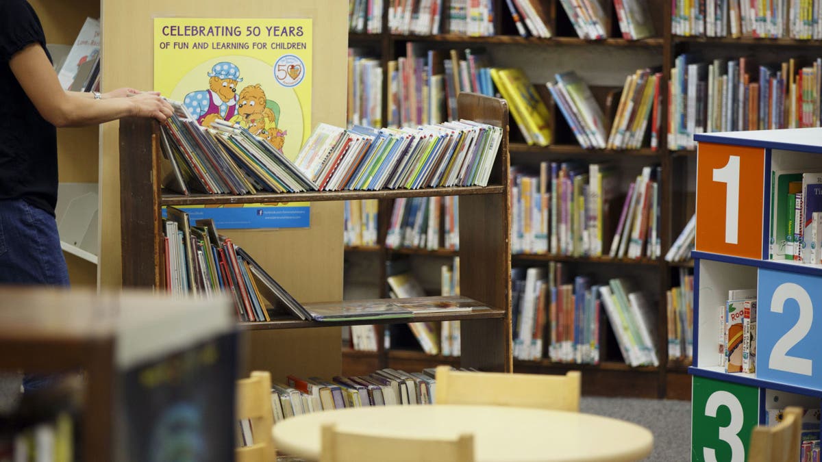 children's book section of library