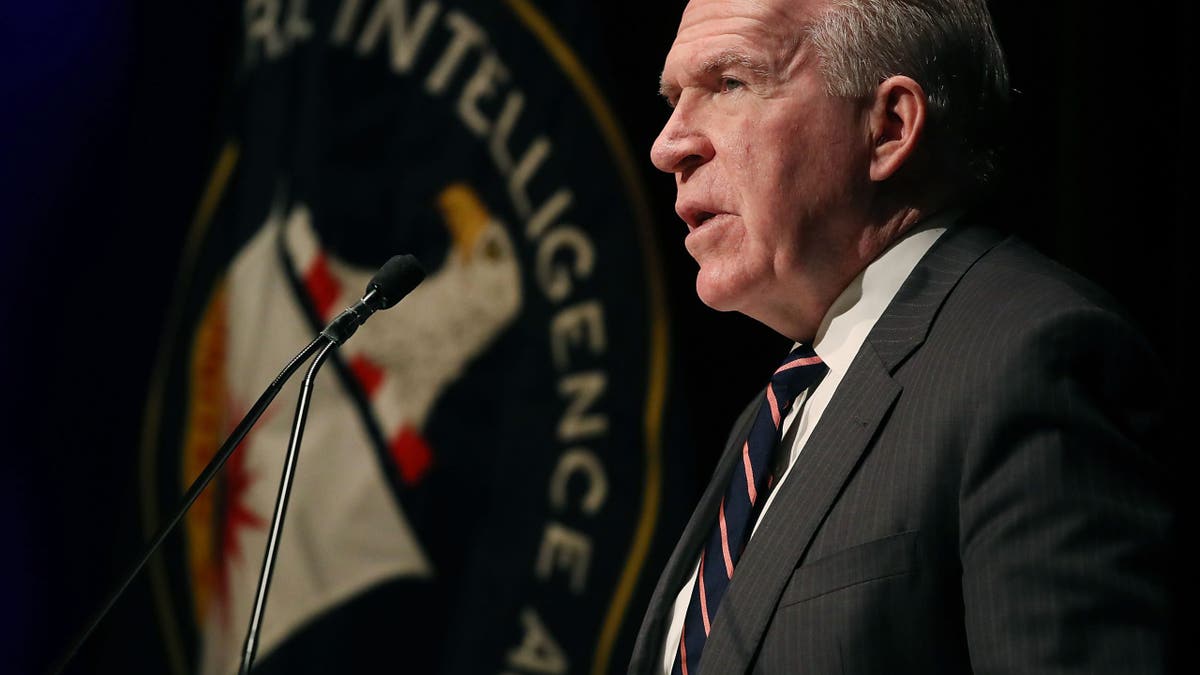 Then-CIA Director John Brennan speaks during the CIA's third conference on national security at George Washington University, September 20, 2016, in Washington, D.C.