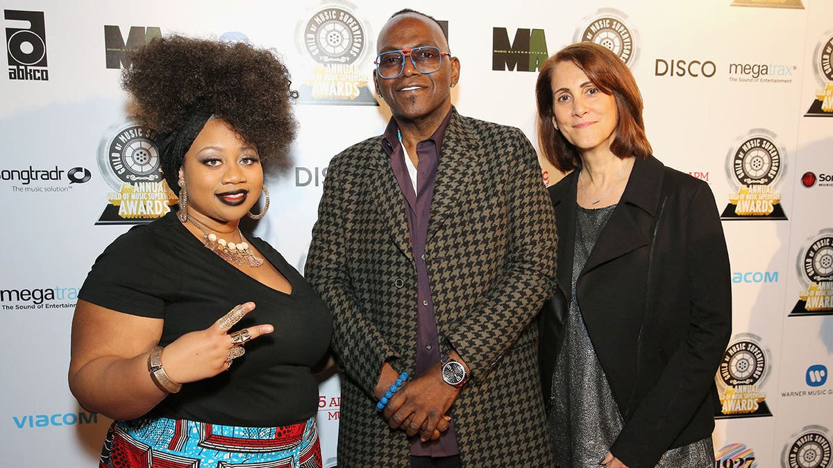 La'Porsha Renae, left, Randy Jackson, center, Robin Kaye, right