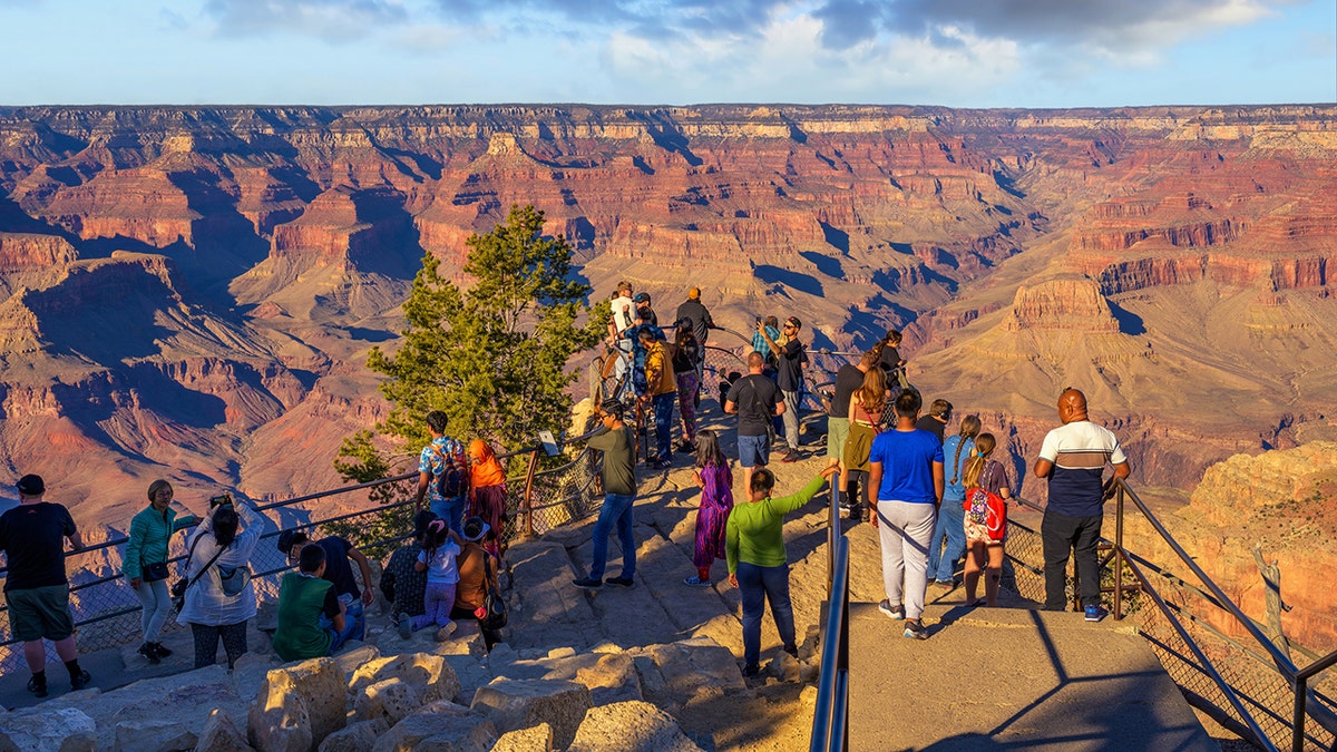 Tourists Viewing Grand Canyon from Mather Point