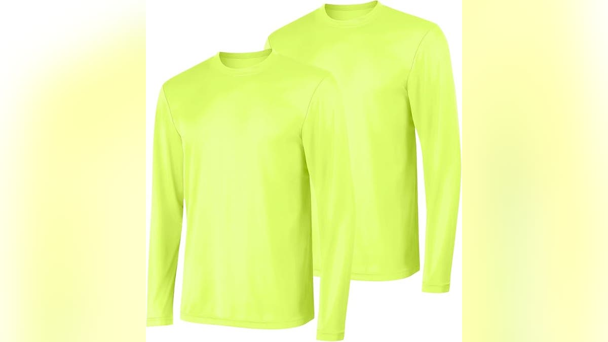 This shirt is sweat-wicking and sun-protecting.