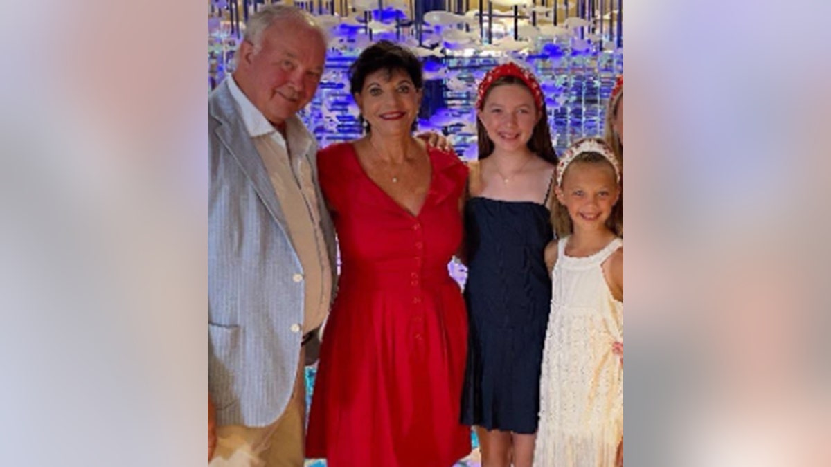 Blair and Brooke Harber with their grandparents, Charlene and Mike Harber
