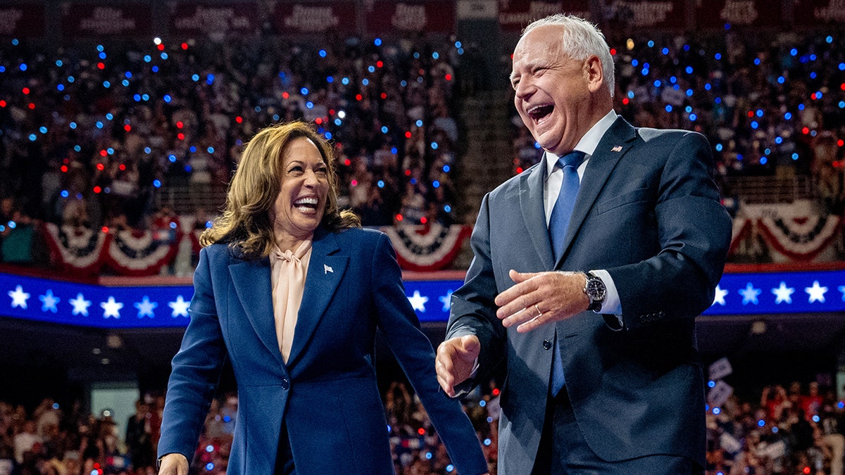 Kamala Harris and Tim Walz in 2024