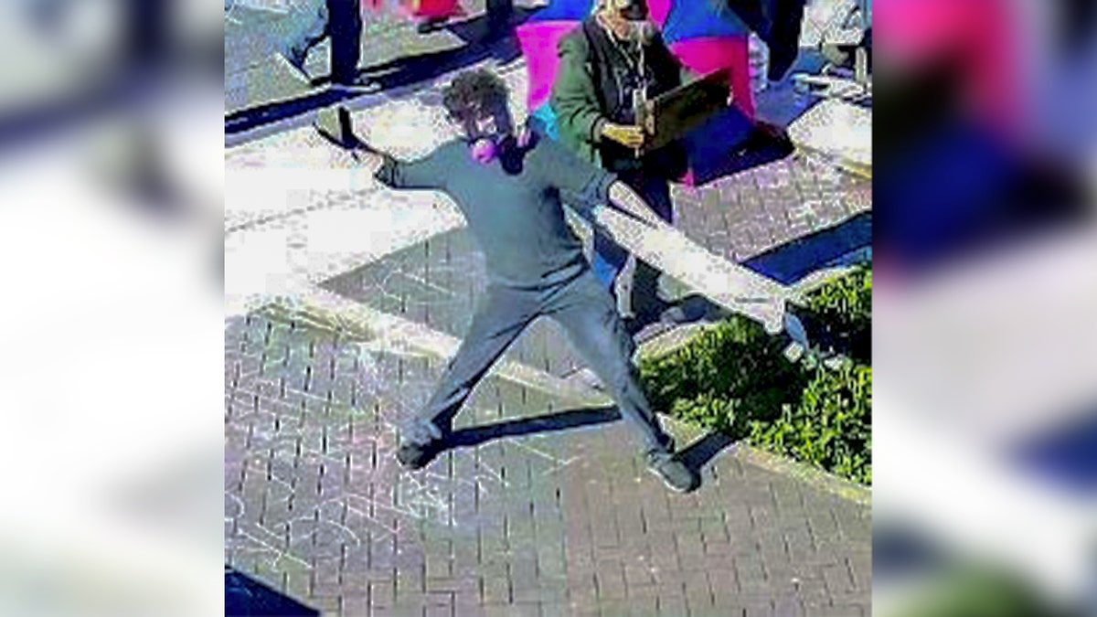 Suspect throwing rocks at ICE facility