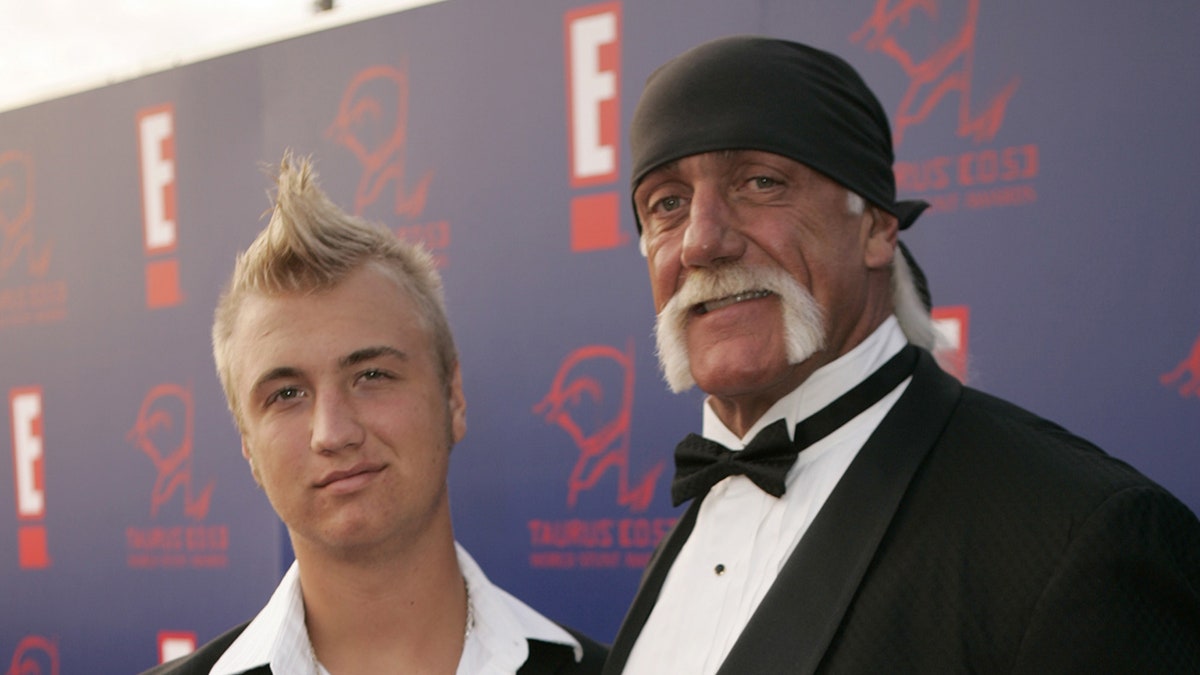 Nick and Holk Hogan in the premiere of the movie