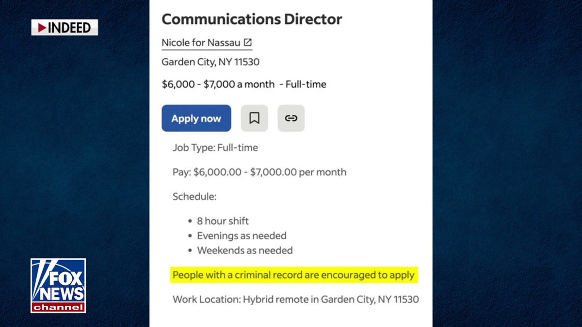 Indeed job posting for Nicole for Nassau communications director