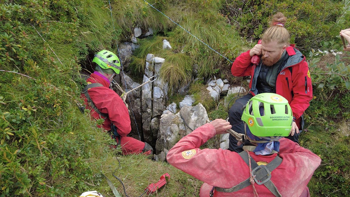 rescuers prevention man successful continent cave