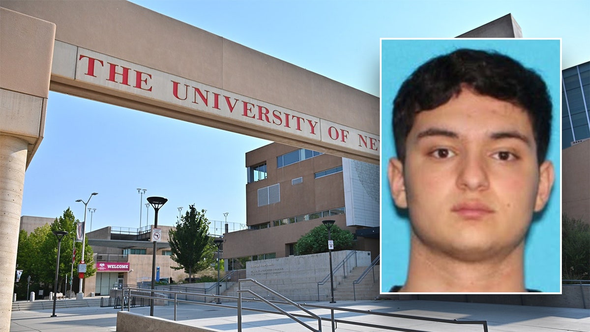 University of New Mexico with picture of alleged shooter John Fuentes