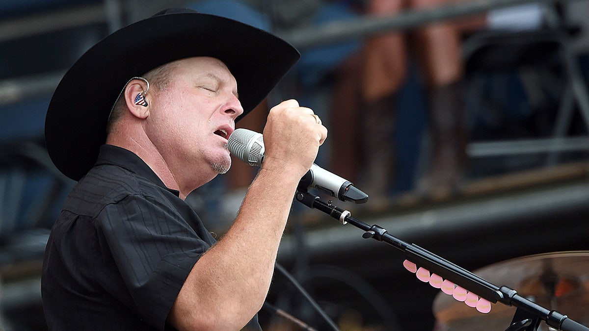 John Michael Montgomery performs in Twin Lakes, Wisconsin, in 2015