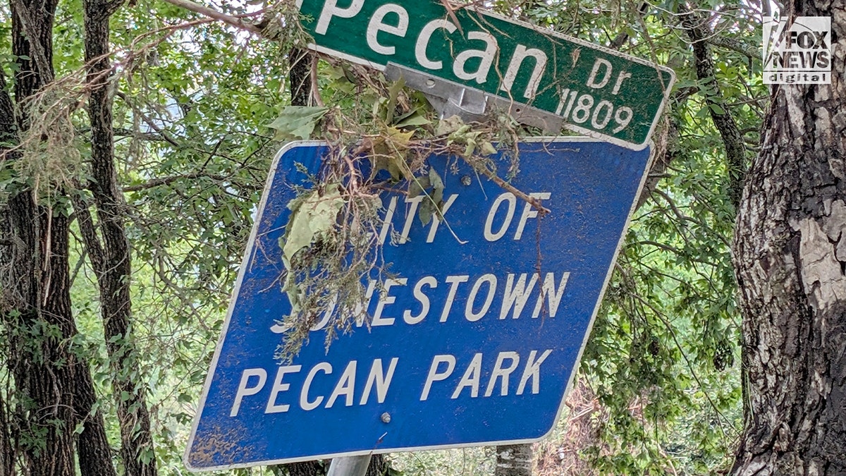 Flood damage in Jonestown, Texas