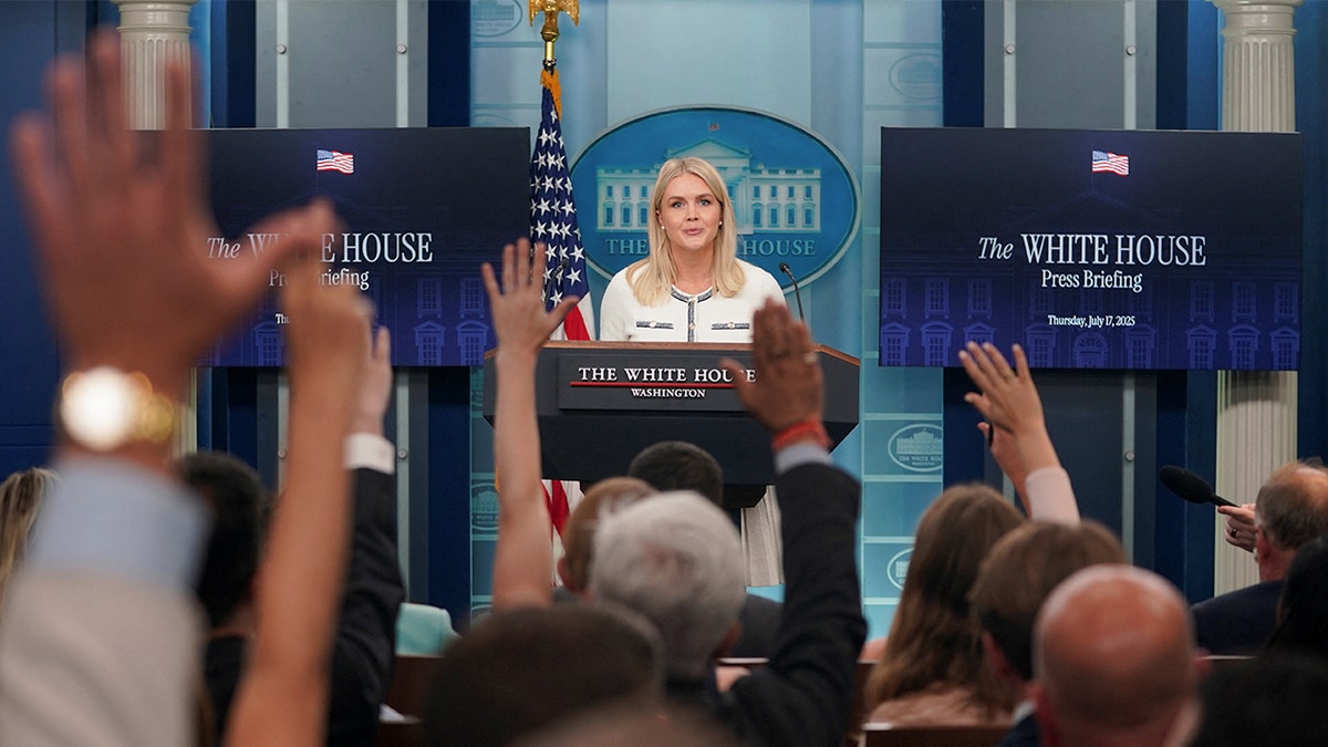 White House Press Secretary Karoline Leavitt answers reporters' questions