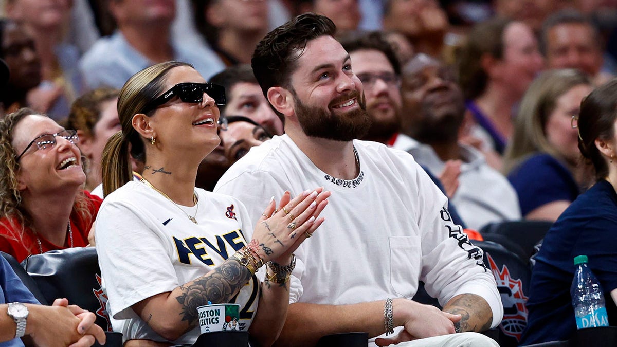 Lucas Giolito and his girlfriend at Fever game