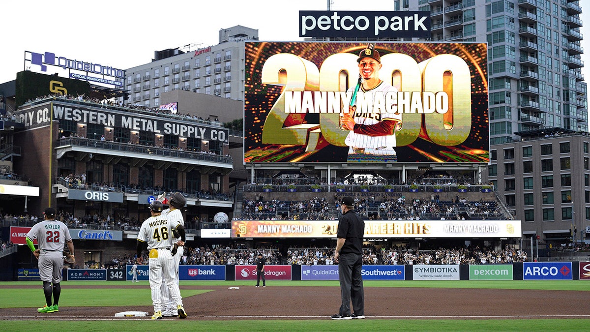 Manny Machado celebrates