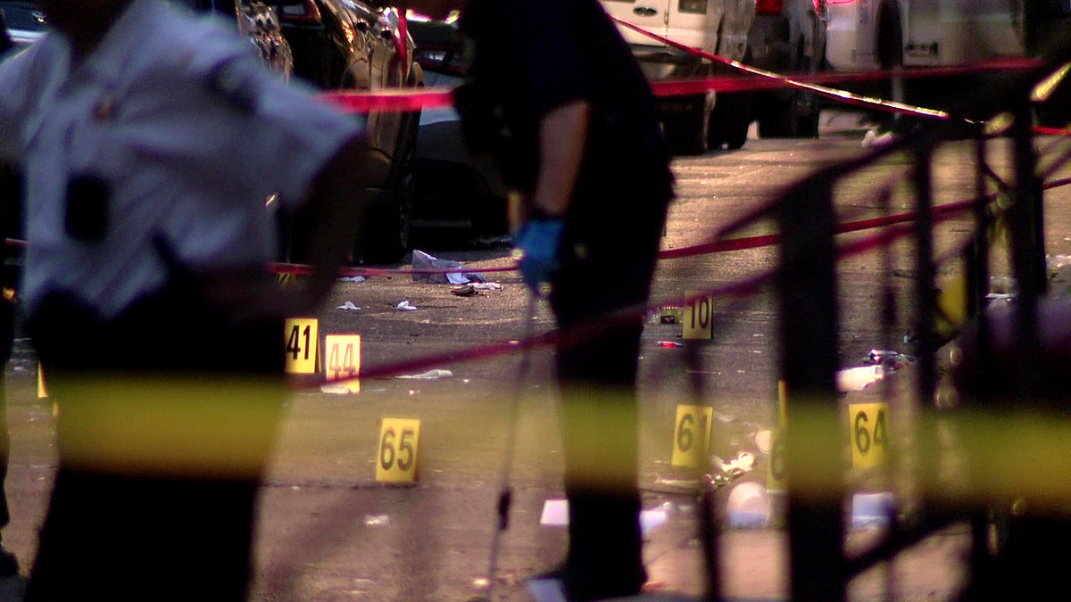 Philadelphia mass shooting crime scene