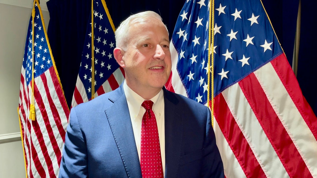 Republican National Committee Chair Michael Whatley is interviewed by Fox News Digital at the RNC headquarters in Washington, D.C., on July 14, 2025.