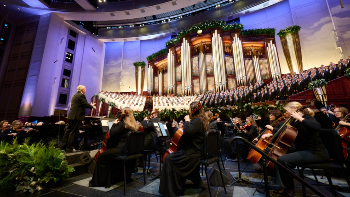 Shot of orchestra during performance
