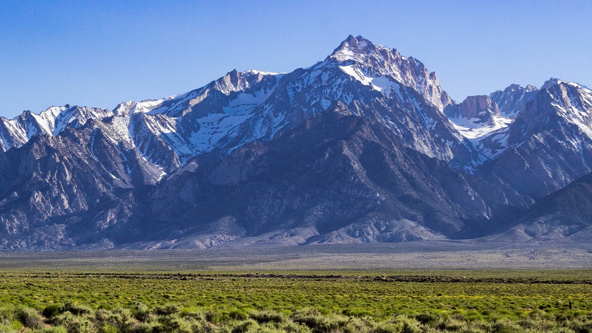 A snow-Capped Mount Williamson from the Owens Valley in Spring