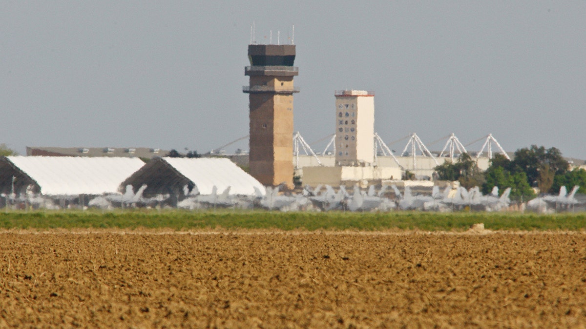 Distance view of Lemoor, California's Naval Aviation Administration